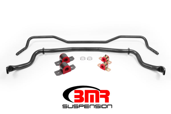 BMR 15-17 S550 Mustang Front & Rear Sway Bar Kit w/ Bushings - Black Hammertone