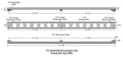 Derale Dual Stacked Plate Brushed Aluminum Brackets With Mounting Hardware