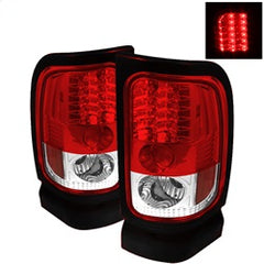 Spyder Feux arrière à DEL — rouge transparent — pour certains camions Dodge (5002716)