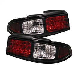 Spyder LED Tail Lights - Black — 1995-1998 Nissan 240SX (5006622)