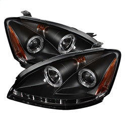 Spyder Projector Headlights - LED Halo - Black — 2002-2004 Nissan Altima (5008077)
