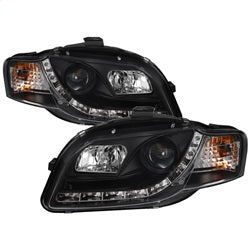 Spyder Projector Headlights - DRL - Black — for select Audi vehicles (5008572)
