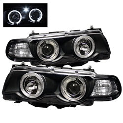 Spyder Projector Headlights - LED Halo - Black — for select BMW vehicles (5008862)
