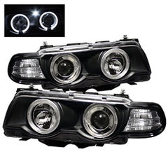 Spyder Projector Headlights - LED Halo - Black — for select BMW vehicles (5008862)