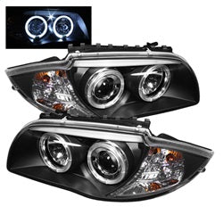 Spyder Projector Headlights - LED Halo - Black — for select BMW vehicles (5008985)