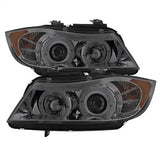 Projector Headlights - LED Halo - Amber Reflector - Eyebrow Bulb - Smoke