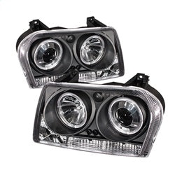 Spyder Projector Headlights - LED Halo - Black — 2005-2008 Chrysler 300 (5009180)