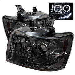Spyder Phares à projecteur halo à DEL — fumé — pour certains véhicules Chevrolet (5009661)