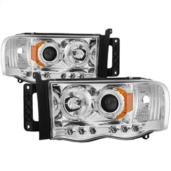 Spyder Phares à projecteur halo à DEL — chrome — pour certains camions Dodge (5009982)