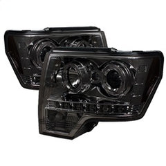 Spyder Projector Headlights - LED Halo - Smoke — 2009-2014 Ford F-150 (5010254)