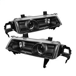 Spyder Phares à projecteur halo à DEL — noir — 1992-1996 Honda Prelude (5010995)