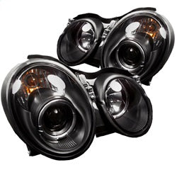 Spyder Phares à projecteur halo à DEL — noir — pour certains véhicules Mercedes-Benz (5011176)