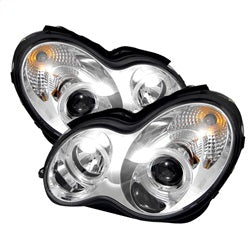 Spyder Phares à projecteur halo à DEL — chrome — pour certains véhicules Mercedes-Benz (5011268)