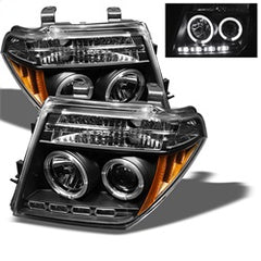 Spyder Projector Headlights - LED Halo - Black — for select Nissan vehicles (5011527)