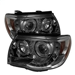 Spyder Projector Headlights - LED Halo - Smoke — 2005-2011 Toyota Tacoma (5011930)