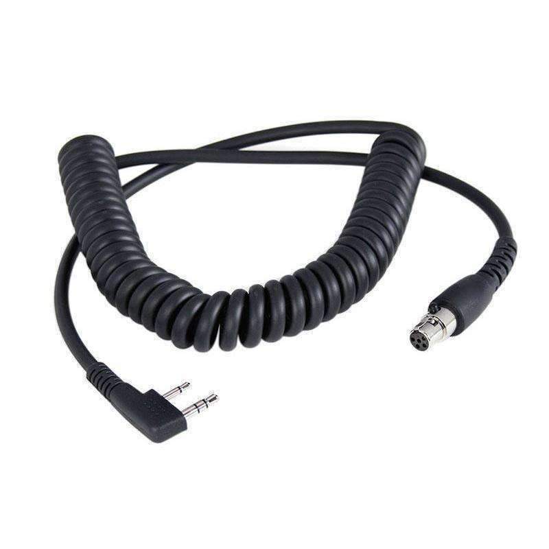 Rugged Radios Cordon spiralé de casque d'écoute pour radio portative Rugged et Kenwood