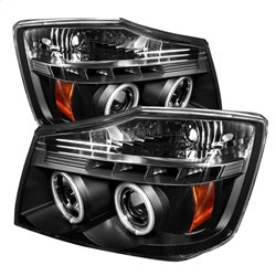 Spyder Phares à projecteur halo CCFL — noir — pour certains véhicules Nissan (5030207)