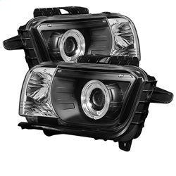 Spyder Projector Headlights - Dual Halo - LED Halo - Black