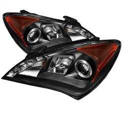 Spyder Projector Headlights - LED Halo - DRL - Black — for select Hyundai vehicles (5034250)
