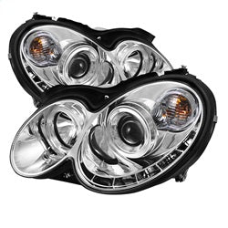 Spyder Phares à projecteur halo à DEL feux de jour — chrome — pour certains véhicules Mercedes-Benz (5038029)
