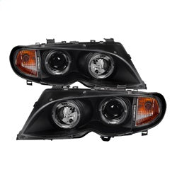 Spyder 1PC Projector Headlights - LED Halo - Black — for select BMW vehicles (5042415)