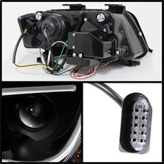 Spyder Projector Headlights - Light Tube - DRL - Black — for select Audi vehicles (5071873)