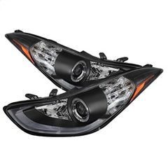 Spyder Projector Headlights - LED Halo - Black — for select Hyundai vehicles (5073662)