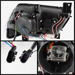 Spyder Projector Headlights - Light Tube - DRL - Black — 2011-2014 Dodge Charger (5074201)