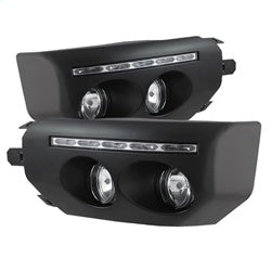 Spyder Fog Lights w/ LED Daytime Running Lights and Switch - Black