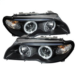 Spyder Phares à projecteur halo à DEL — noir — pour certains véhicules BMW (5077141)