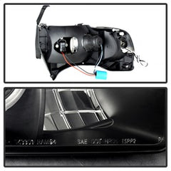 Spyder Projector Headlights - LED Halo - Black Smoke — for select Dodge trucks (5078414)