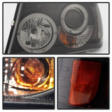 Projector Headlights - LED Halo - Black Smoke (5078476)
