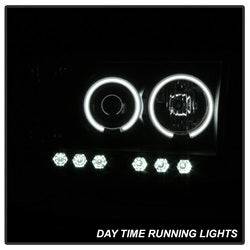 Spyder Projector Headlights - CCFL Halo - Black Smoke