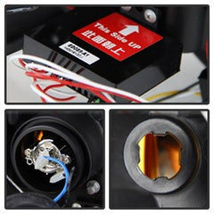 Spyder Projector Headlights - Light Tube DRL - Black — 2007-2013 Ford Expedition (5079503)