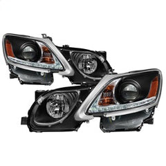 Spyder Projector Headlights - DRL LED - Black — for select Lexus vehicles (5082800)