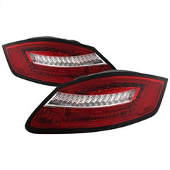 Spyder LED Tail Lights - Red Clear — for select Porsche vehicles (5083173)