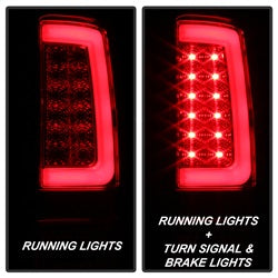 Spyder LED Tail Lights - Version 2 - Red Clear — for select GMC trucks (5084767)
