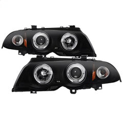 Spyder 1PC Projector Headlights - LED Halo w/ Amber Reflector - Smoke