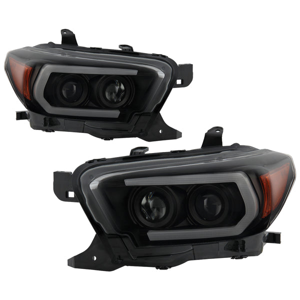 Spyder Projector Headlights - Sequential Turn Signal - Black Smoke