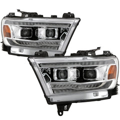 Spyder High-power LED Module (High Beam And Low Beam) Equipped Headlights - Chrome
