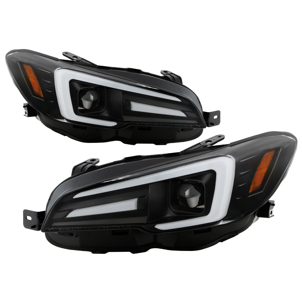 Spyder High-Power LED Module ( Low Beam ) Equipped Headlights - Black — 2015-2020 Subaru WRX (5088093)