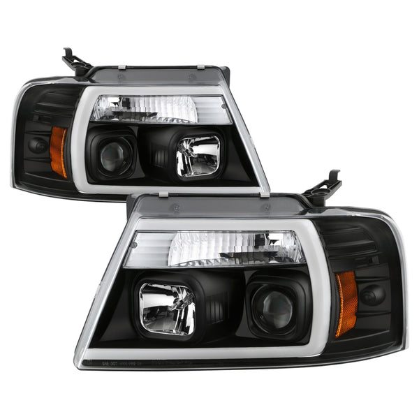 Spyder High-Power LED Module ( Low Beam ) Equipped Headlights - Black — 2004-2008 Ford F-150 (5088161)