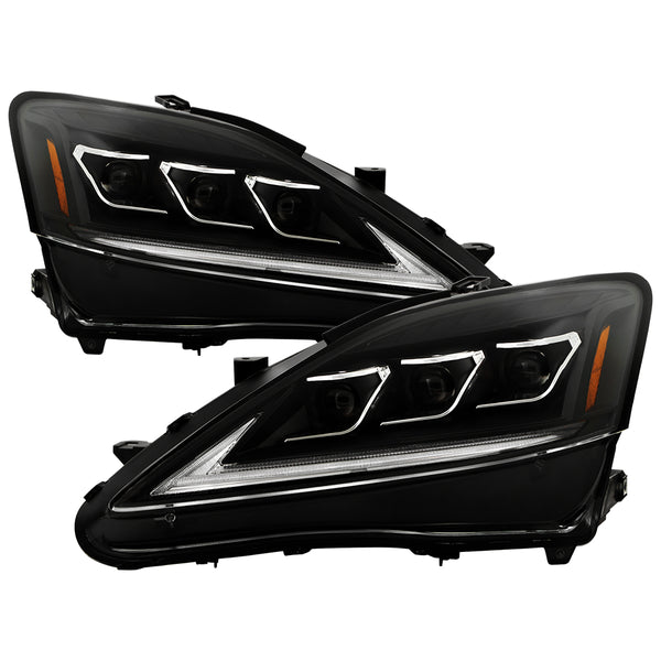 Spyder High-Power LED Module ( Low Beam ) Equipped Headlights - Black — for select Lexus vehicles (5088246)