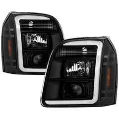 Spyder Projector Headlights - Version 2 - LED White Light Bar Parking Light - Black