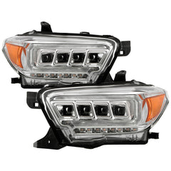 Spyder Multi-Beam High-Power LED Module Equipped Headlights - Chrome — 2016-2022 Toyota Tacoma (5088383)