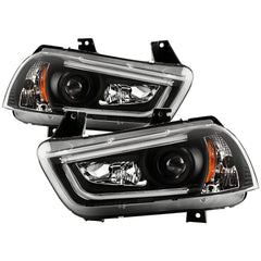 Spyder High-Power LED Module ( Low Beam ) Equipped Headlights - Black — 2011-2014 Dodge Charger (5088499)