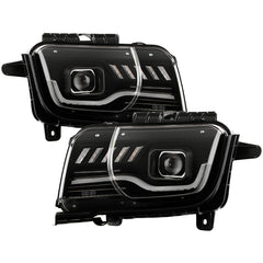 Spyder High-Power LED Module ( Low Beam ) Equipped Headlights - Black — 2010-2013 Chevrolet Camaro (5088536)