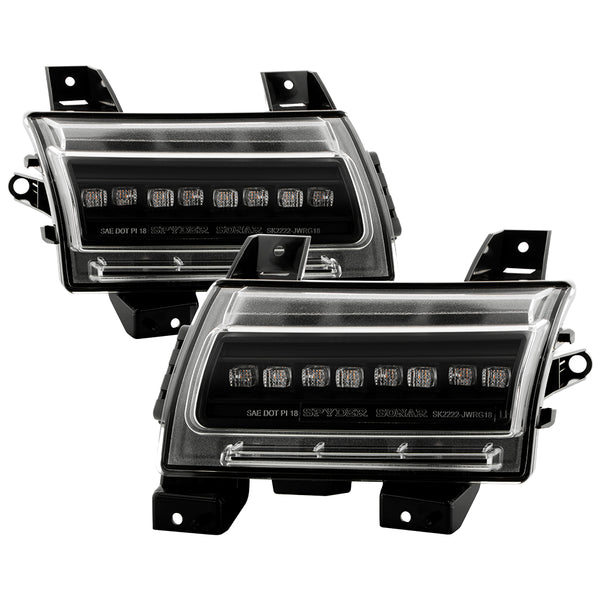Spyder Front Fender LED Lights - Sequential LED Turn Signal Lights - Black