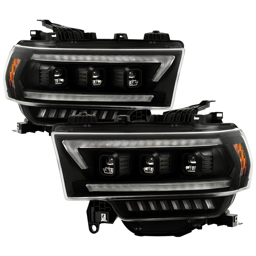 Spyder High-Power LED Module ( Low Beam ) Equipped Headlights - Black — for select Ram trucks (5088604)