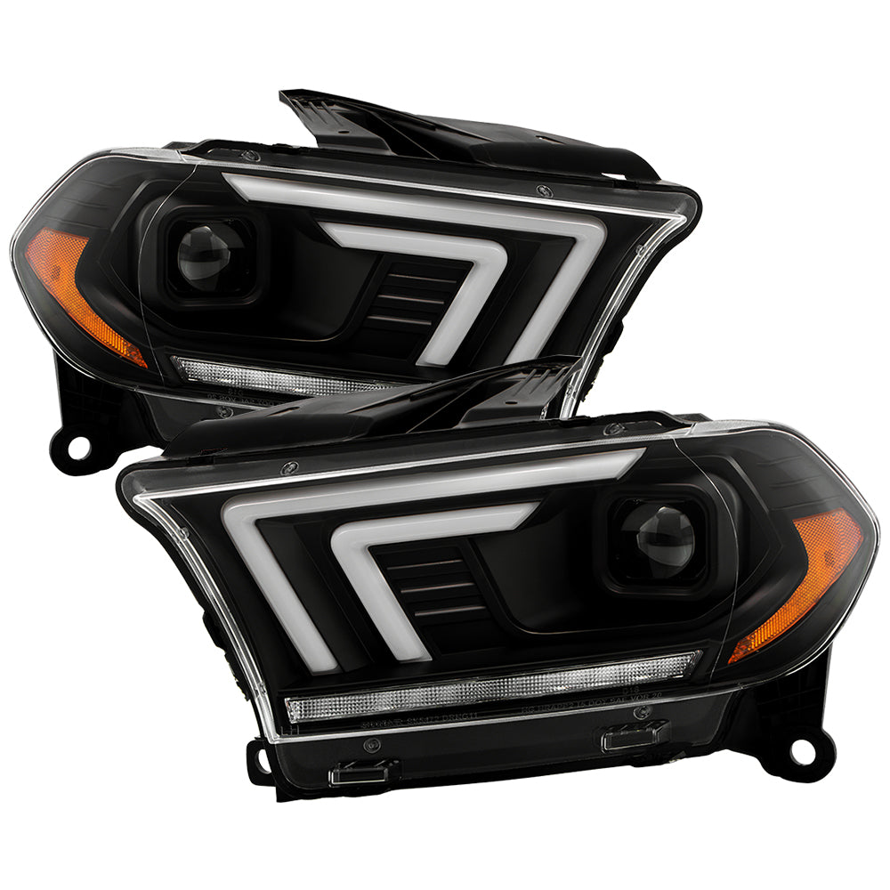 Spyder Projector Headlights - Sequential LED Turn Signal Lights - Black — 2011-2013 Dodge Durango (5088680)